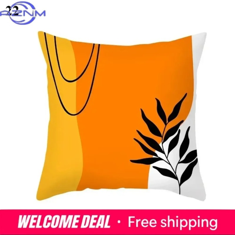 Century Textile & Sewing Supply Hours - Funda de Cojín Abstracta Boho Naranja,