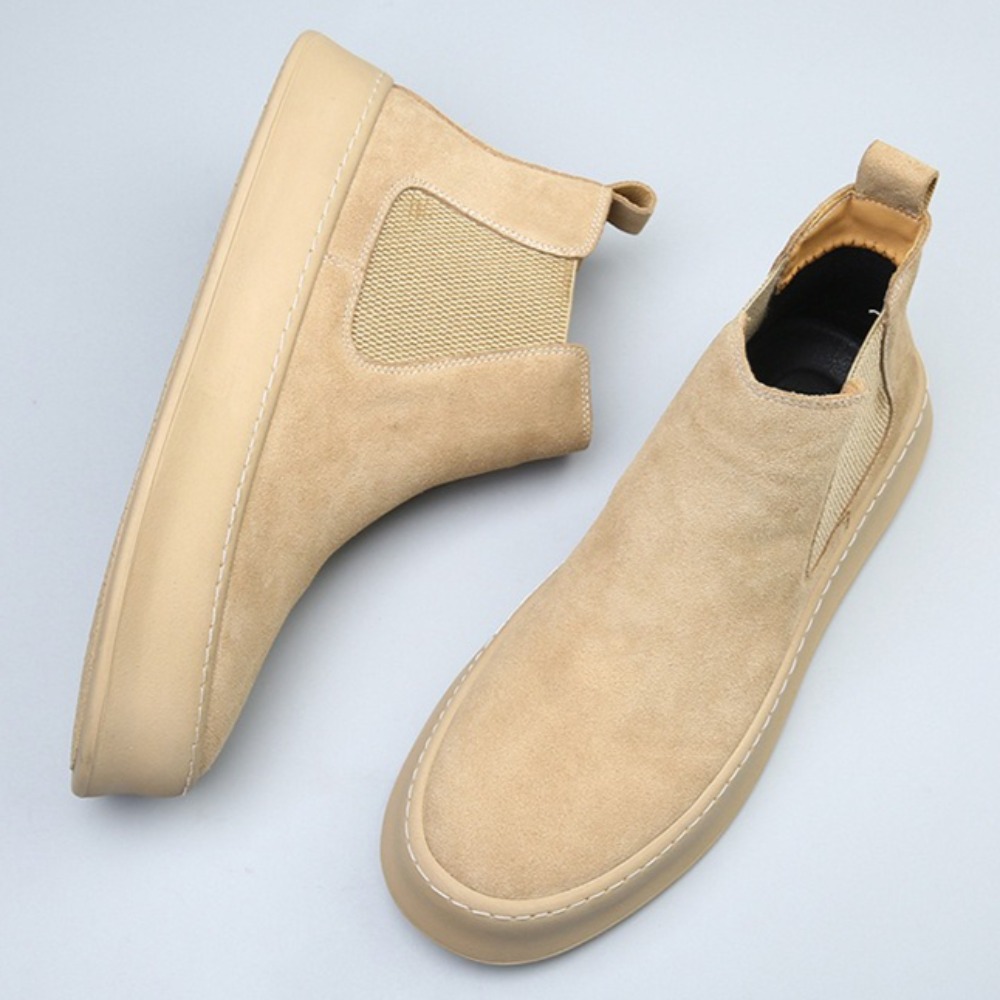 Sewing Latex - Botas Chelsea de cuero para hombre,