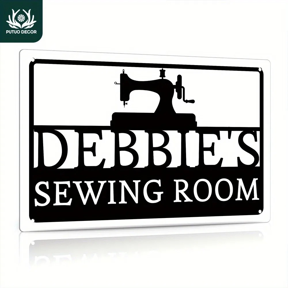 Sewing Art - Letrero Metálico Personalizado para Cuarto de