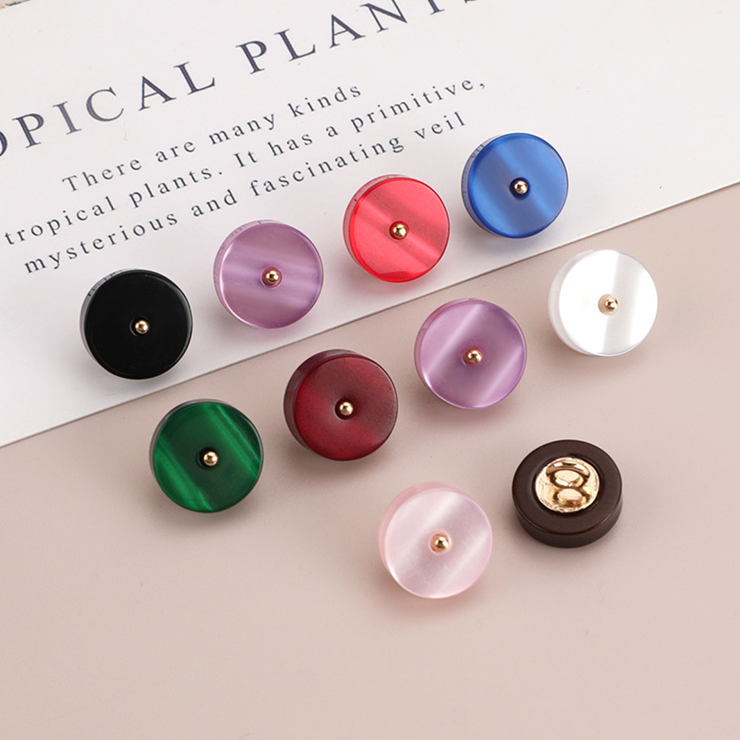 Button Hole Cutter - 20 botones de resina metálica de