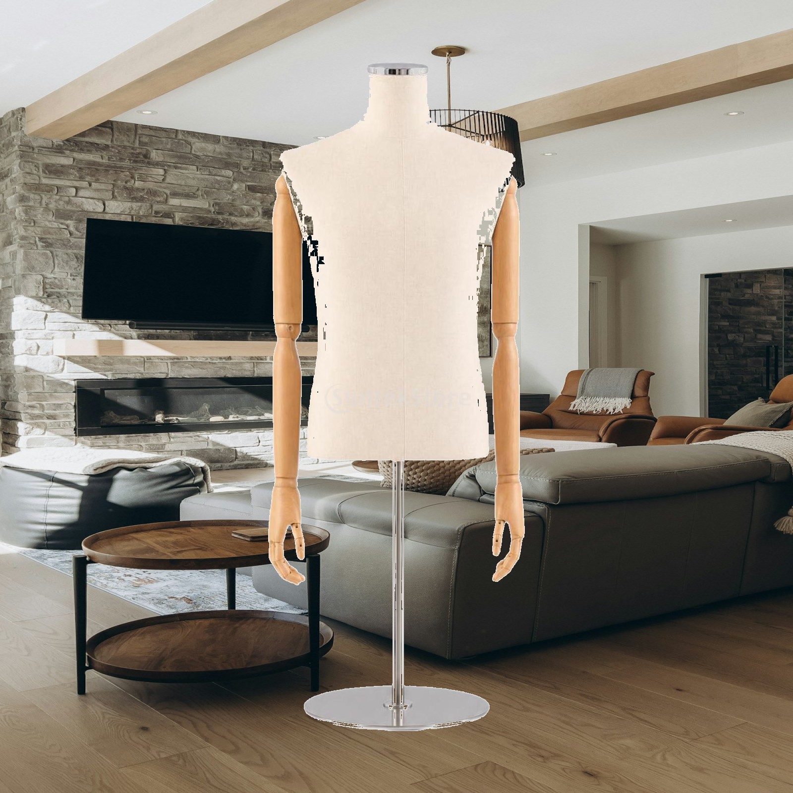 Dress Form Mannequin - Maniquí masculino de medio cuerpo cubierto