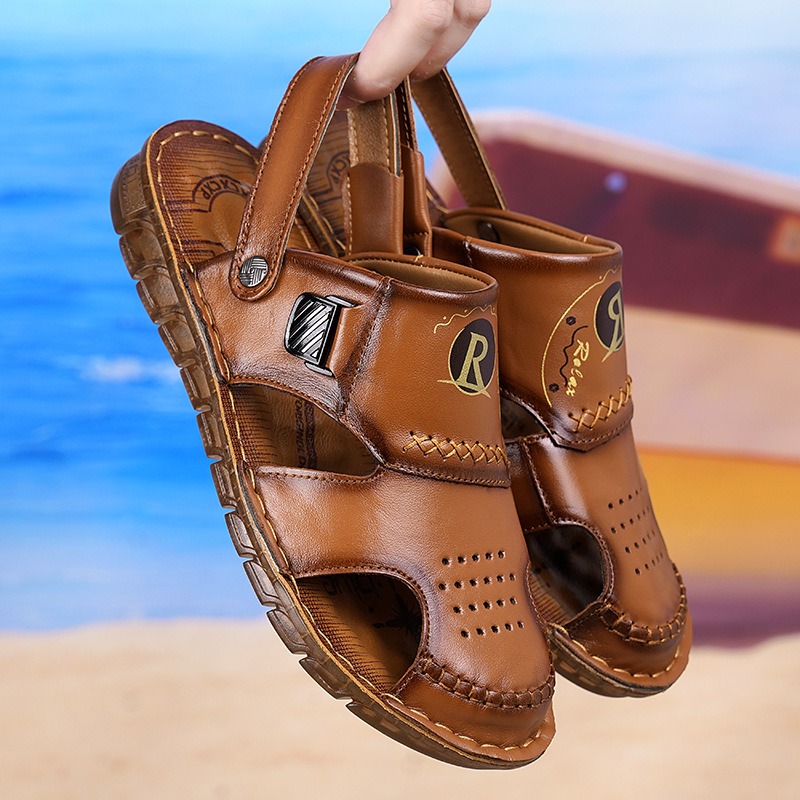 Sandalias de hombre de cuero r - Sewing Latex reseña y precio