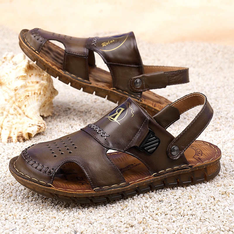 Sandalias de hombre de cuero r - Sewing Latex reseña y precio
