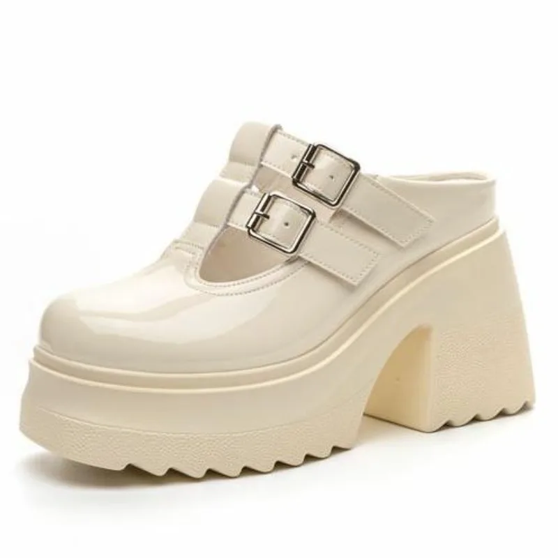 Zapatos de Tacón Grueso de 10c - Sewing Latex reseña y precio