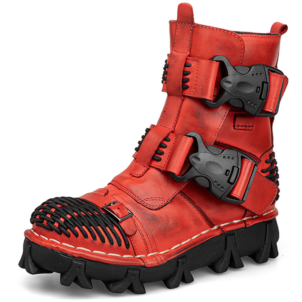 Botas de moto de cuero genuino - Sewing Latex reseña y precio